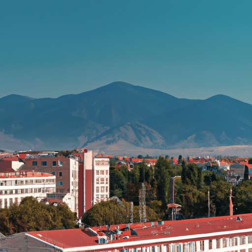 A panoramic shot of Denizli's skyline, highlighting the contrast between historical structures and modern developments.