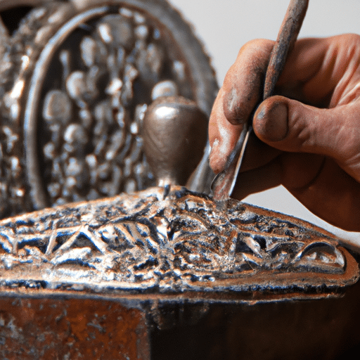5. A craftsman in the process of creating traditional Erzurum artwork