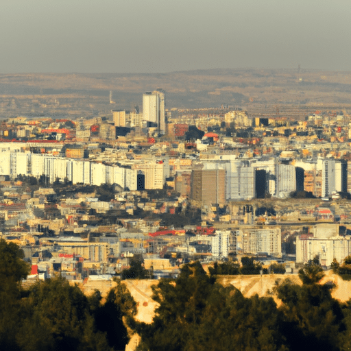 A panoramic view of Gaziantep city showcasing its unique architecture and natural beauty.