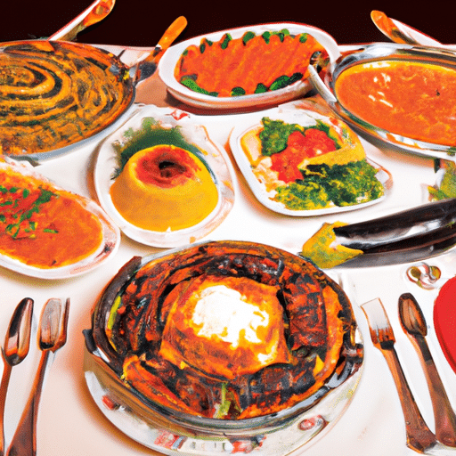 3. A tantalizing array of Ankara's traditional dishes beautifully presented on a table