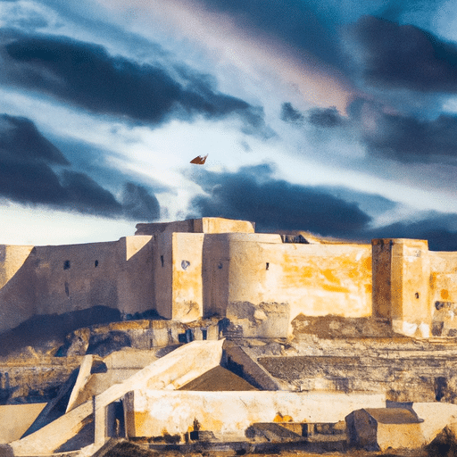 An awe-inspiring photo of Gaziantep Castle, standing tall against the city skyline.
