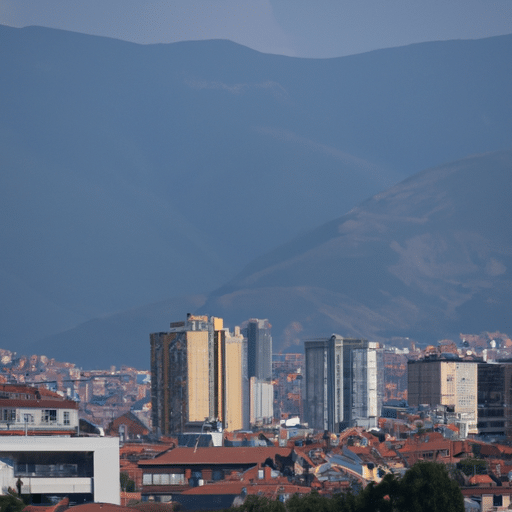 A panoramic view of Bursa, capturing the blend of traditional Ottoman structures and modern buildings.