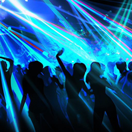 3. A high-energy scene from one of Ankara's vibrant nightclubs, with people dancing to the beats of the music.