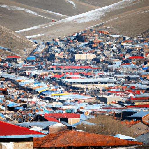 1. A panoramic view of the bustling Palandöken Pazarı