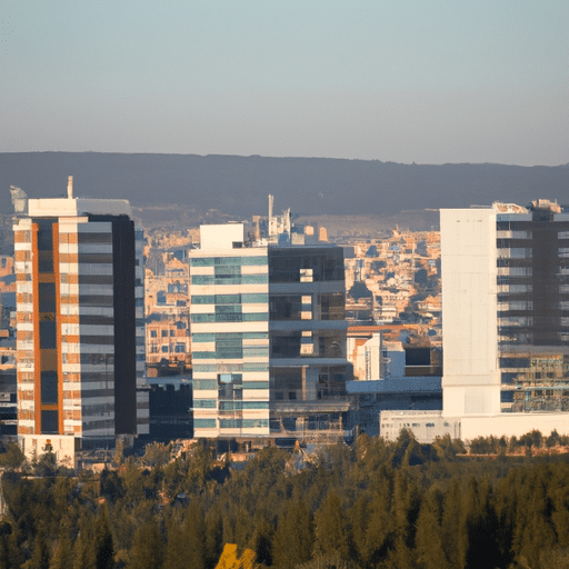 A bustling tech park in Gaziantep, filled with innovative companies and startups.