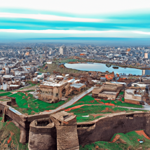 1. An aerial view of Diyarbakır showcasing its diverse landscape and urban structure.