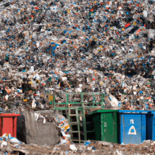 3. A photograph of a recycling facility in Diyarbakır with stacks of sorted recyclables