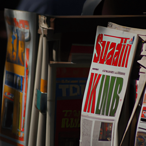 1. An image showing a popular local newspaper stand in Diyarbakır.
