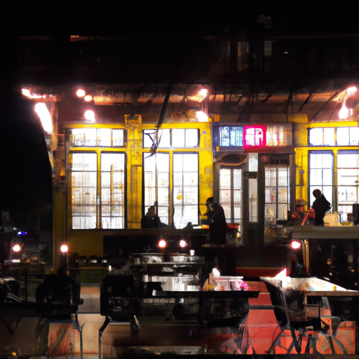 A cozy, traditional tea house in Eskişehir, filled with locals enjoying a leisurely evening