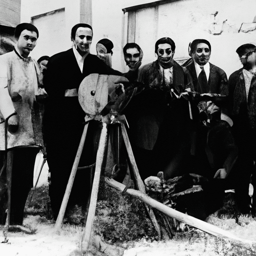 1. A black and white photograph of the early film makers of Diyarbakır