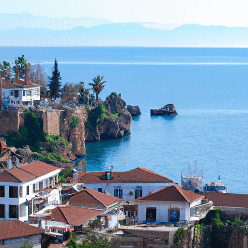 5. A picturesque view of Antalya's old town (Kaleiçi) and the stunning Mediterranean sea.