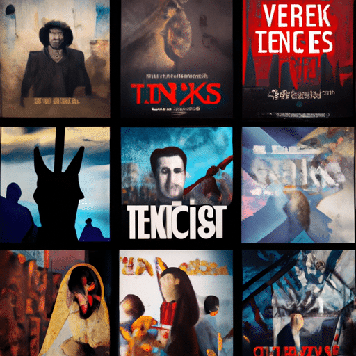 A collage of movie posters of films produced in Eskişehir