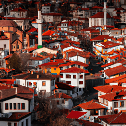1. A panoramic view of Eskişehir, showcasing its traditional architecture and natural beauty.