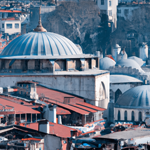 1. A panoramic view of the bustling Grand Bazaar showcasing its architectural splendor.