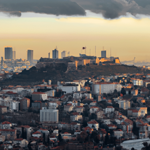 A panoramic view of Ankara skyline with the majestic Citadel rising above the city.