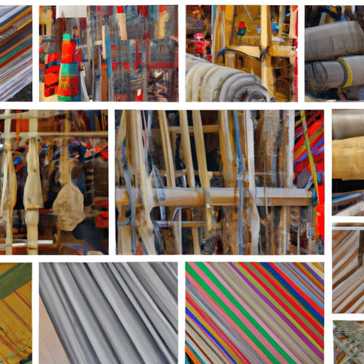 3. A collage of traditional and modern textile production methods in Gaziantep.