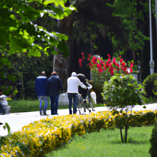3. A lively park in Bursa, filled with residents enjoying the city's green spaces.