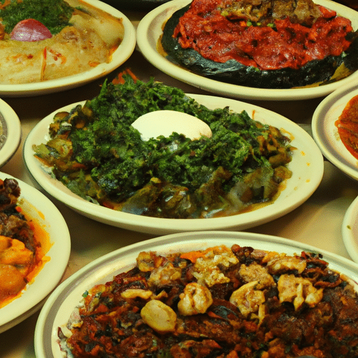A colorful array of Gaziantep's famous culinary dishes, illustrating the city's gastronomic heritage.
