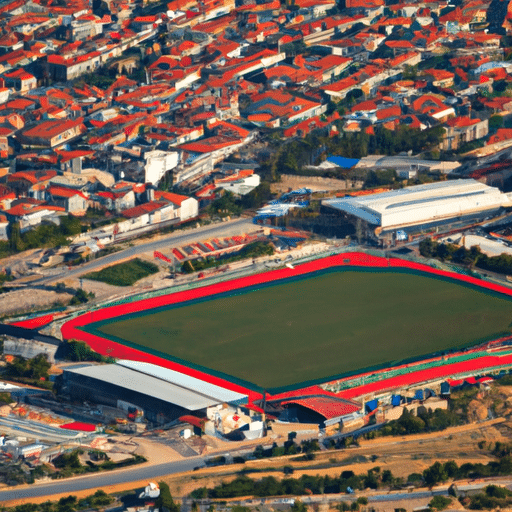An aerial view of Gaziantep's expansive sports complex, equipped with various facilities for different sports.