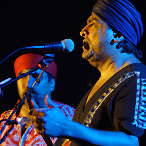 Artists from different cultures performing on stage at the Sur International Culture and Art Festival.