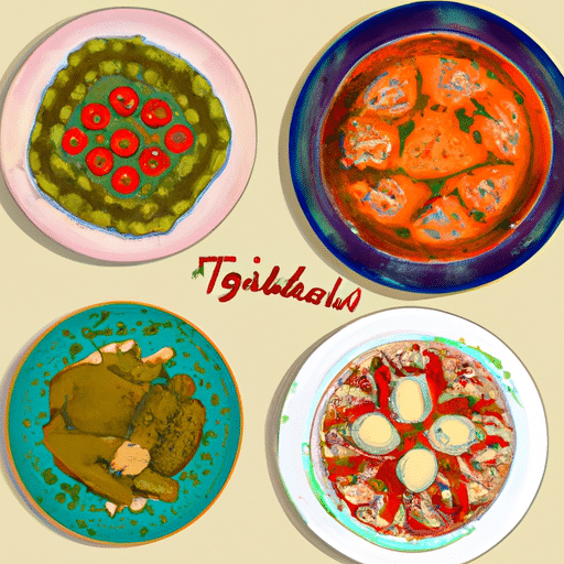 1. An image illustrating a variety of traditional Turkish dishes