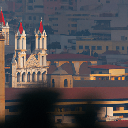 1. A picture depicting the grandeur of the Saint Paul Church, standing tall and proud against the vibrant cityscape of Adana.