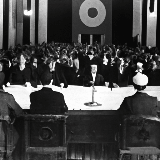 A vintage black and white photo illustrating the historical diplomatic meetings held in Bursa.