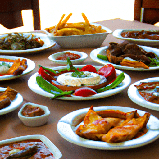 A sumptuous spread of traditional Denizli dishes, enticing the taste buds.