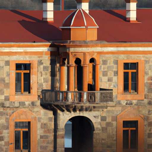 A splendid view of an Erzurum historic hotel showcasing Ottoman architecture.