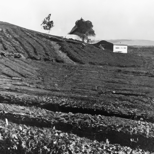 An old black and white photo showing the introduction of tea plants in Turkey