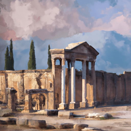 3. A vibrant image of Hierapolis, capturing the juxtaposition of its historical sites and bustling local life.