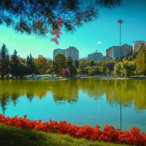 A panoramic view of Gençlik Parkı showcasing its lush greenery and tranquil lake.